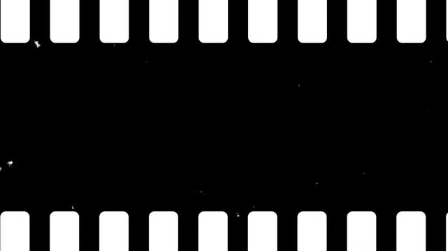 Vintage film strip frame with black and white negative space. Perfect for adding retro effects to photography or graphic designs.
