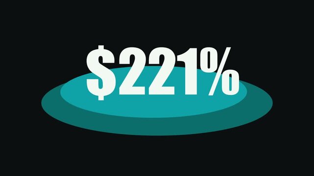 Futuristic dollar countdown timer animation, glowing dollar symbol integrated with a circular countdown display, numbers decreasing smoothly from 0 to 500