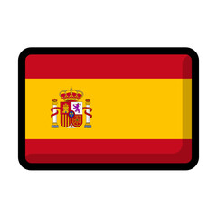 Obraz premium Spain flag icon vector illustration isolated on white background