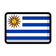 Obraz premium Uruguay flag icon vector illustration