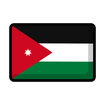 Jordan flag icon vector illustration