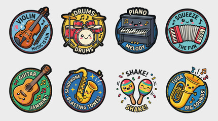 Cute musical instruments and sound icons © Nikolas Abraham