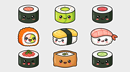 Cute sushi characters © Verilux