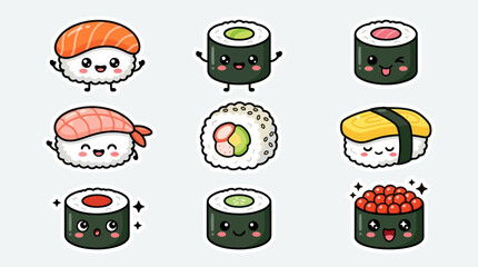 Cute sushi characters collection © Verilux