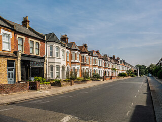 Fototapeta premium Lovely Georgian Terraced London Street