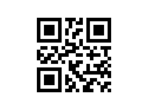 QR Code Icon Isolated on White Background Digital Scan Symbol Vector