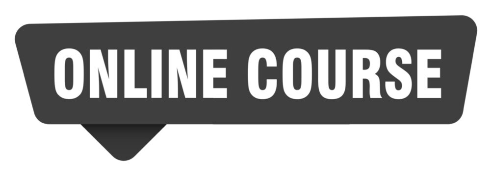 online course black sign isolated on transpatent background. online course sticker