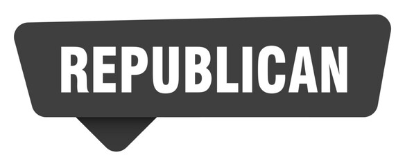 Fototapeta premium republican black sign isolated on transpatent background. republican sticker
