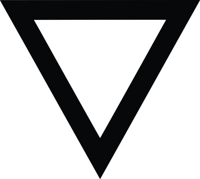 Inverted Penrose triangle optical illusion, impossible geometric shape, vector illustration for artwork, design, abstract themes