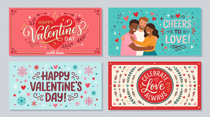 Valentines day greetings and love celebration © Soge