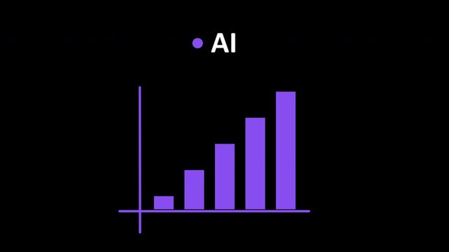 AI Growth Chart Showing Upward Trend.