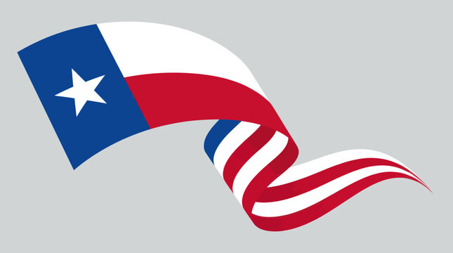 Waving texas state flag