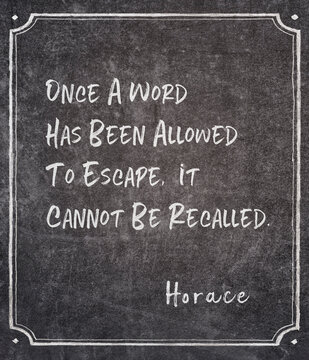 cannot be recalled Horace quote