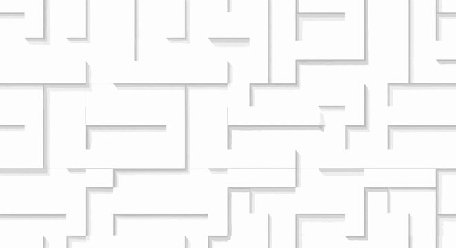 Complex gray maze on white background labyrinth illustration