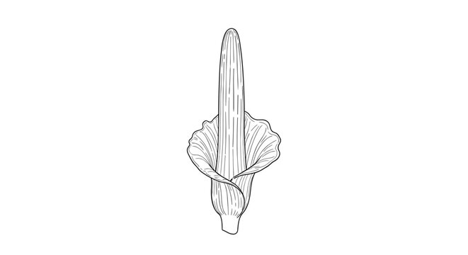 Detailed Illustration of a Corpse Flower.