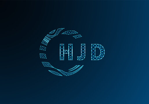 HJD low poly letter logo vector design. HJD lower poly logo design. HJD unique low poly logo design.