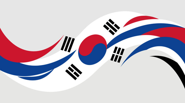 Abstract wavy flag design