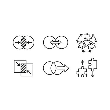 The puzzle pieces connect to form a complete graphic illustration.