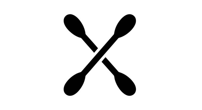 Vector illustration of crossed cotton swabs icon on a transparent background