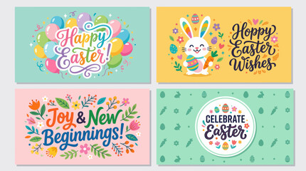 Festive easter greetings collection © Zero