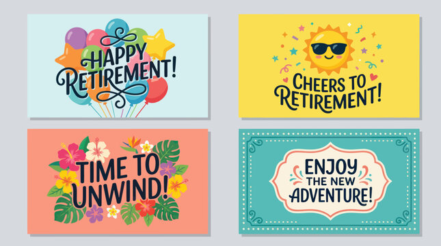 Celebratory retirement card designs