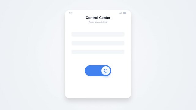 Mobile App UI Toggle Switch Animation - Control Center Interface