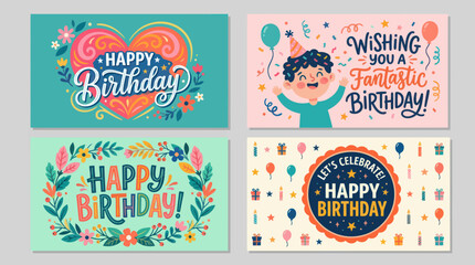 Birthday celebration greeting cards collection © Topscor