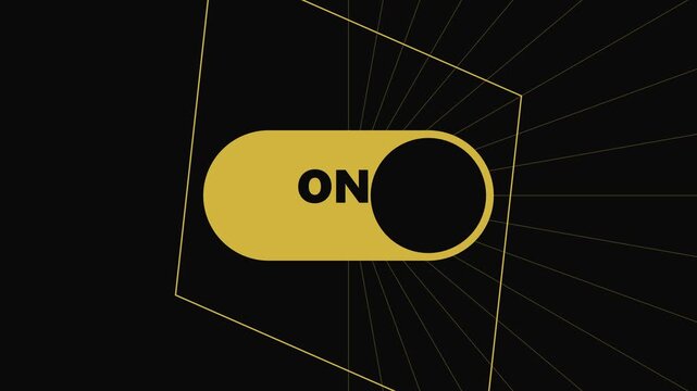 Interactive toggle switch animation: on and off ui interface motion