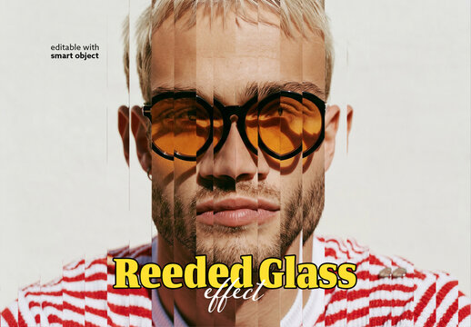Reeded Glass Photo Effect