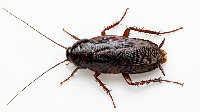 American cockroach insect macro close-up isolated