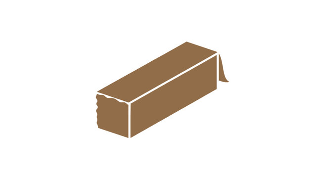 Illustration of a stick of butter with a partially peeled wrapper