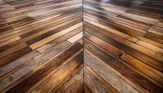 geometric weathered timber parquet panel for exterior and interior design