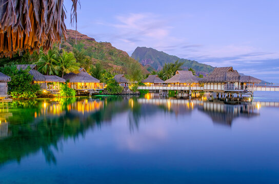 Overwater bungalows, French Polynesia