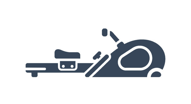 Rowing machine icon for gym and fitness center