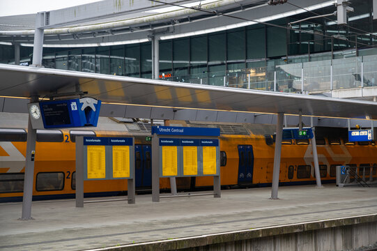 NS Passenger Train at Platform in Utrecht, Netherlands in 02.06.2026