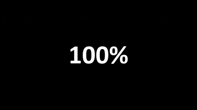 Percentage Graphics Showing Progress and Completion.