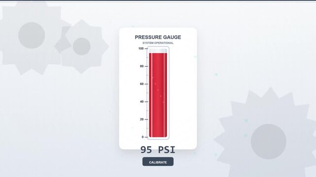 Animated Pressure Gauge Fluctuation - PSI Measurement