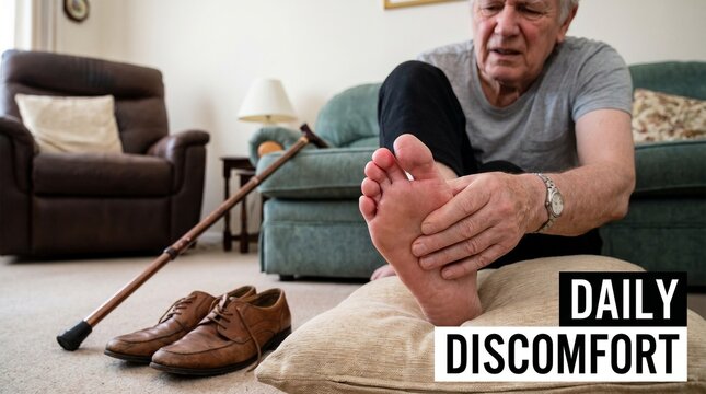 Hammer Toe Pain Experienced After Wearing Tight Footwear Demonstrating Everyday Discomfort and Reduced Mobility Challenges