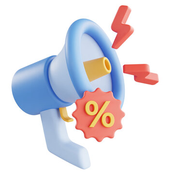 promotion megaphone 3d icon illustration object