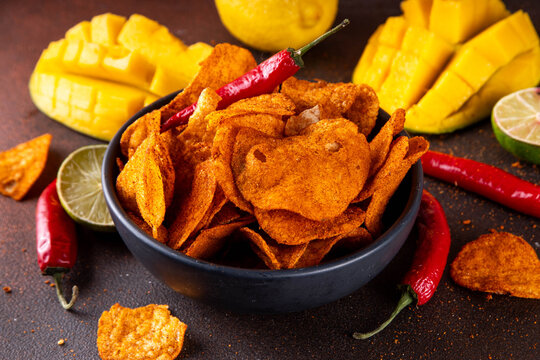 Fricy, fruit and spicy mango chili chips