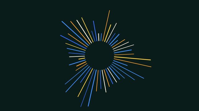 Radial burst circle light icon animation loop