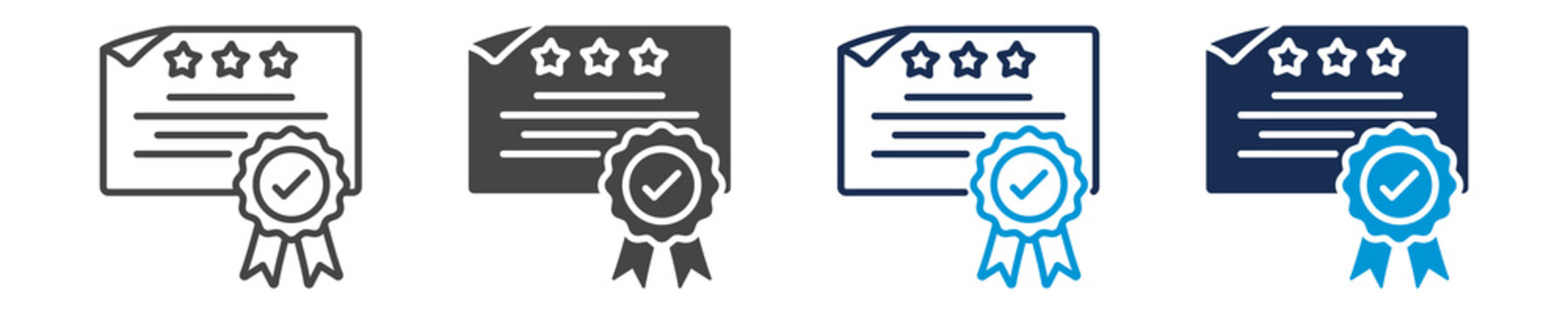 license icon set with multiple concept