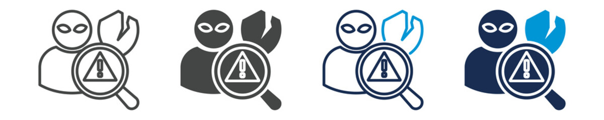 fraud detection icon set with multiple concept © slamet