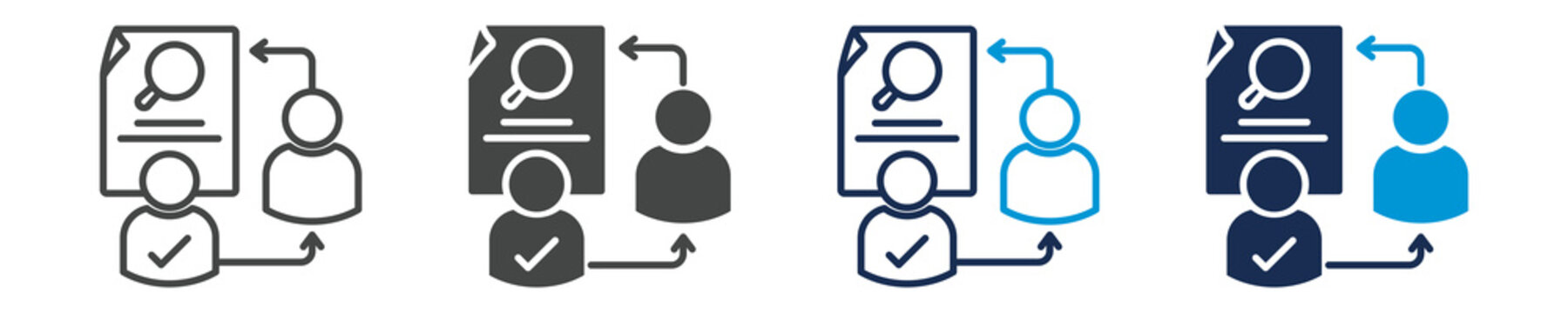 peer reviewed icon set with multiple concept
