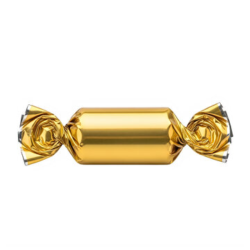 A gold wrapped chocolate candy