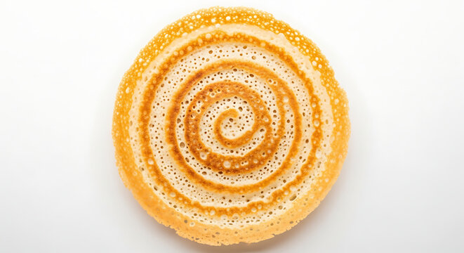 Crispy Dosa Texture on White Background