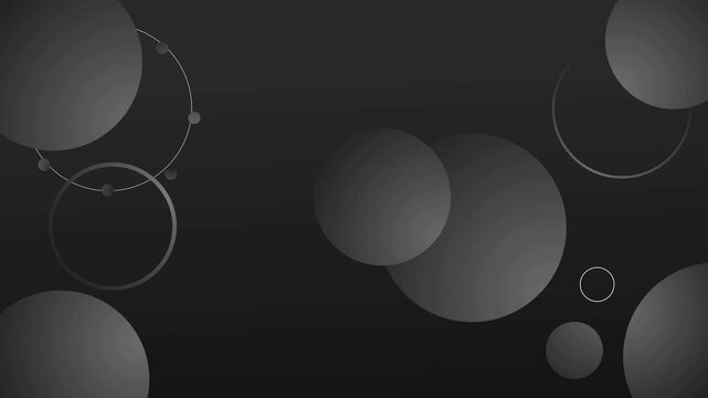 Abstract background with circles and soft gradient spheres modern minimal design animation