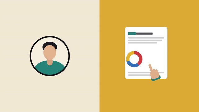 human resources icon people and chart document footage