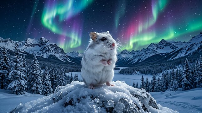 squirrel in the snow