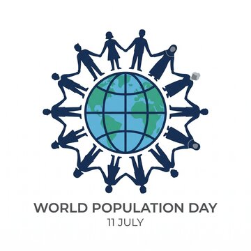 Global Population Growth and Diversity Illustration